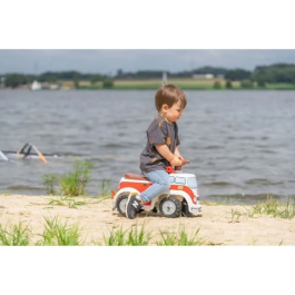 Falk Portaequipajes Monovolumen Vintage con Asiento Abatible y Volante Direccional con Bocina para Bebé