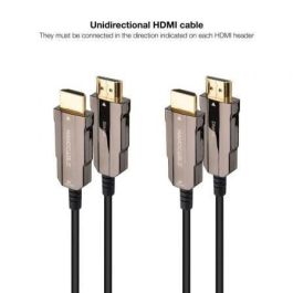 Nanocable 10.15.2020 Cable HDMI 2.0 AOC Fibra Óptica Cobre 4K 60Hz 18Gbps HDR ARC Unidireccional 20m Negro Nanocable 10.15.2020 Cable HDMI 2.0 AOC Fibra Óptica Cobre 4K 60Hz 18Gbps HDR ARC Unidireccional 20m Negro