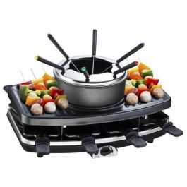 Continental Edison Raclette y Fondue FD12881 para 8 Personas con Parrilla 3 en 1 - 1100W, Negro Precio: 62.50000053. SKU: B1593HM7MG