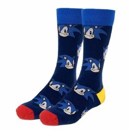 Cerdá Calcetines Sonic pack 3 piezas caja Talla 40/46 86% Algodón 12% Poliamida 2% Elastano