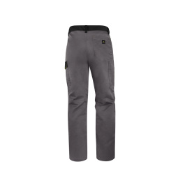 Deltaplus Pantalón de trabajo Panostyle gris verde cintura elástica 5 bolsillos talla S 65% poliéster 35% algodón 235 g/m²