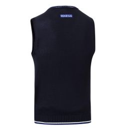 Sparco S013052NR0XS Chaleco de Algodón con cuello de pico, detalles bordados, Negro Talla XS