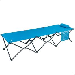 Cama plegable Aktive Azul Camping 178 x 62 x 38 cm 178 x 38 x 62 cm (2 Unidades)