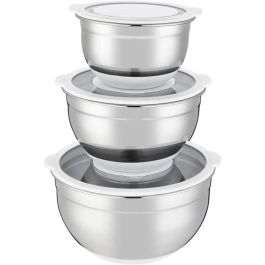 Arthur Martin AM486 Juego de Ensaladeras Acero Inoxidable 16-20-24 cm con Tapas Herméticas y Base de Silicona Antideslizante Precio: 44.89000054. SKU: B13K9CKTTN