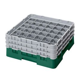 CAMBRO - 36S638-119 - Cesta de lavado 36 comp. 3 alturas - 7,2 cm Ø máx. - alt. máx. 17,6 cm - 50 x 50 x 22,5 cm - Verde sherwood Precio: 76.4999994. SKU: B1K3X7V9SH