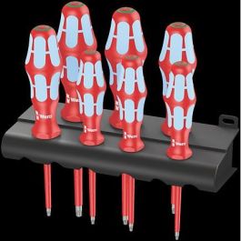 Wera 3167 i/7 TORX Juego de 7 Destornilladores Aislados de Acero Inoxidable Ergonómicos con Rack