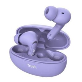 Auriculares Bluetooth Trust Yavi ENC con estuche de carga/ Morados Auriculares Bluetooth Trust Yavi ENC con estuche de carga/ Morados