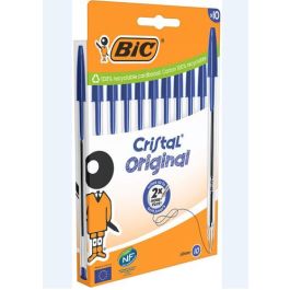 BIC 516352 Bolígrafos Cristal Originales, Tinta Azul, Trazo 0.4mm, Cuerpo Transparente, Blíster de 10 Unidades Precio: 10.58999986. SKU: B1CBG46M9E