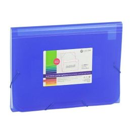 Carchivo Clasificador Acordeón Folio 13 Departamentos con Gomas, Polipropileno Translúcido Azul Precio: 4.49999968. SKU: B19HNJV49B