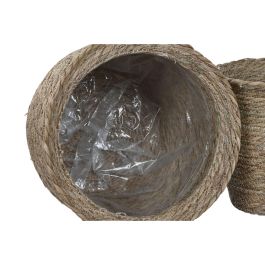 Macetero Home ESPRIT Marrón Fibra Urbano 70 x 70 x 58 cm (7 Unidades)