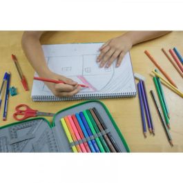 Alpino Plumier Doble Colors Material Incluido Escolar 32 Piezas Plastic Free