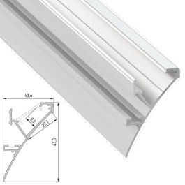 Perfil Aluminio LOGI 2,02M - Lacado Blanco