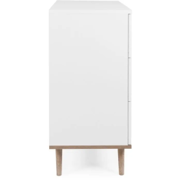 Göteborg Cómoda de Cajones - 3 Cajones - Roble Sonoma Blanco - L 79.8 x D 40 x H 86.5 cm - GOTEBORG003034