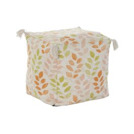 DKD Home Decor Cojín Suelo Shabby de Poliéster con Diseño Hojas, Multicolor Beige, 40x40x40 cm con Cremallera Precio: 49.96332. SKU: B1A9FRZKG8