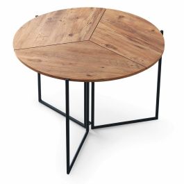 Mesa de comedor redonda 4 personas Pino Atlántico - 100 x 100 x 72 cm - YAPRAK - MEN8683342538800