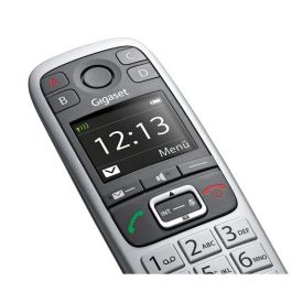 Gigaset E560 Teléfono Inalámbrico DECT/Analógico con Contestador, Agenda 150 Entradas, Negro/Plata