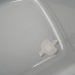 Thermobaby Bañera de Lujo para Bebé, Adaptable a Bañera de Adulto, Robusta, con Tapón de Drenaje y Compartimentos, Gris