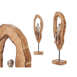 Figura Decorativa Sentada Plata con Soporte de Madera - Giftdecor 10x41.5x7.5 cm (6 Unidades) Precio: 63.50000019. SKU: B1CT24XJHL