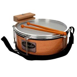 Reig Tambor Palillero Metalizado de Plástico 25 cm Diámetro con Sonido para Niños +3 Años