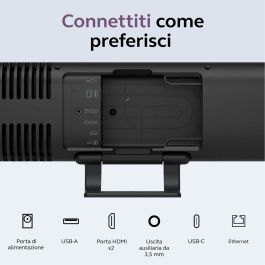 Jabra Panacast 40 VBS Bar Only - Cámara de Videoconferencia para Microsoft Teams Rooms, Zoom Rooms, Resolución 3840 x 1080, PTZ 4x, WiFi, Bluetooth 5.2, 6 Micrófonos, Negro