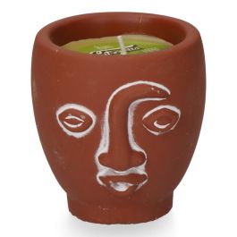 Vela citronela de terracota "caras" colores surtidos Vela citronela de terracota "caras" colores surtidos