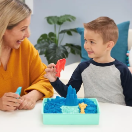 Spin Master Arena Mágica Kinetic Sand 6067800 Set Incluye 450gr Arena, Moldes, Herramientas y Bandeja para Niños +3 Años