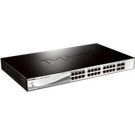 D-Link DGS-1210-28P/E Switch Smart Gestionado 28 Puertos Gigabit PoE Capa 2/3 Static Routing Videovigilancia Rack 19"