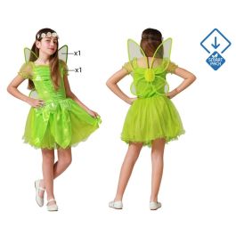 Disfraz Hada Madrina Niña Infantil Verde Brillante Carnaval 10-12 Años