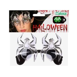 Gafas Halloween con Luz LED Diseño Araña Verde Original Accesorio para Disfraces