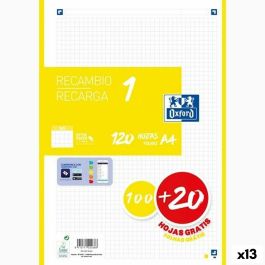 Hojas de cuadrícula Oxford Classic Amarillo A4 120 Hojas Recambio (13 Unidades) Precio: 61.79000036. SKU: B16RSJ4S2H
