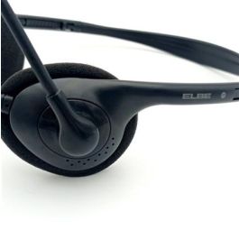 Elbe AU-660-MIC Auriculares Teletrabajo con Micrófono para Oficina y Hogar, Ligeros y Confortables, con Reducción de Ruido