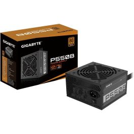 Gigabyte P550B Fuente de Alimentación PC ATX 550W, Certificación 80 PLUS Bronze, Ventilador Activo 12cm, Conector 20+4 pin, Negro
