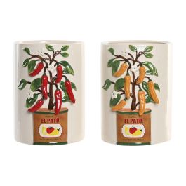DKD Home Decor Jarrón Rojo Verde Blanco Cerámica 22 x 28 x 22 cm (2 Unidades) Precio: 56.95000036. SKU: B1HA7TML5D