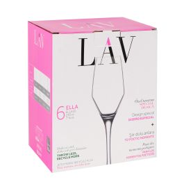 Set de 6 Copas Champagne 230 cc ELLA - Lav (4 Cajas) Set de 6 Copas Champagne 230 cc ELLA - Lav (4 Cajas)