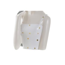 DKD Home Decor Figura Decorativa Resina Blanco Rosa 15 x 27.5 x 15 cm (2 Unidades)