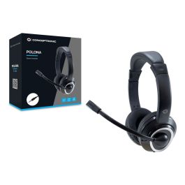 Conceptronic Auriculares con Micrófono Jack 3.5 mm, Control de Volumen Giratorio, Cable de 2m, Negro Precio: 11.79000042. SKU: S8425904