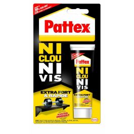 Pattex Pegamento Ni Clavo Ni Tornillo 52g - Adhesivo Fijación Fuerte Sin Taladros para Múltiples Superficies: Madera, Hormigón, Ladrillo, Yeso