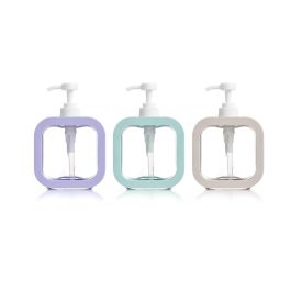Berilo Dosificador de Plástico Surtido 300 ml en 3 Colores: Azul, Beige, Verde - PET/PP (12 Unidades)