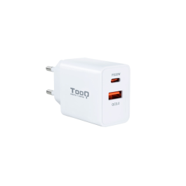 Cargador de Pared TooQ TQWC-2SC04WT/ 1xUSB Tipo-C/ 1xUSB/ 20W Precio: 9.68999944. SKU: S0234372