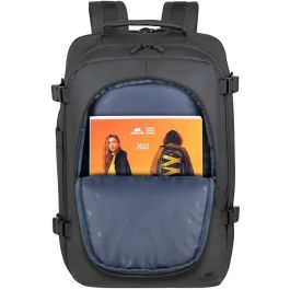 Rivacase 8465 Tegel Eco Negro - Mochila profesional ecológica con compartimento para portátil, resistente al agua