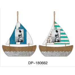 DKD Home Decor Decoración Pared Mediterráneo Velero Portafoto MDF Metal Cuerda Multicolor Marrón 43x40x2 cm (Pack de 2) Precio: 10.78999955. SKU: S3013975