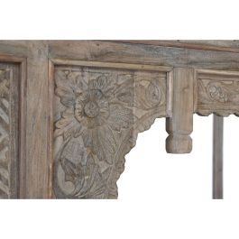 DKD Home Decor Indo 1c25 Cama con Dosel Madera Teca Natural Acabado Decape Desmontable 225x160x206 cm