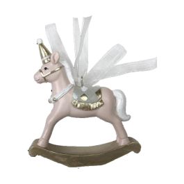 Figura Navidad Tradicional DKD Home Decor Blanco Rosa 3 x 9 x 6.5 cm (2 Unidades) Precio: 4.79000038. SKU: B18M6KQ5TA