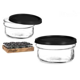 Fiambrera Cristal Redonda 415Ml Negro Vivalto 12X6CM (24 Unidades) Precio: 29.58999945. SKU: B16TWZ3NBH
