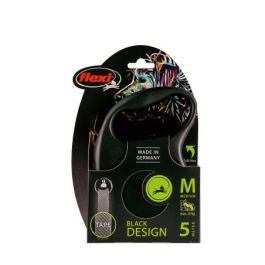 Flexi Correa de Cinta Flexi-Black 5m, 25 kg, Sistema Guía Sin Atascos, Ampliable con Multi Box y Compatible con Iluminación LED