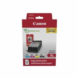 Canon CLI-581XL Multipack Tinta Negra, Cian, Magenta y Amarilla XL con Papel Fotográfico Precio: 67.58999984. SKU: B1E26YJ3YJ