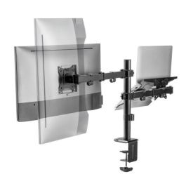 Ewent EW1519 Soporte de Escritorio Ergonómico para Monitor hasta 32" y Portátil 15.6" VESA 75x75 100x100 Negro