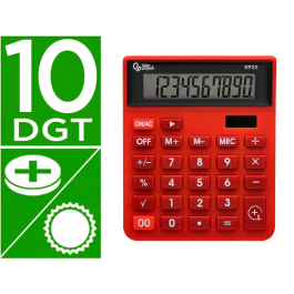Liderpapel xf22 Calculadora Sobremesa 10 Dígitos Solar y Pilas Color Rojo 127x105x24 mm Precio: 7.79000057. SKU: B18XJT27KV