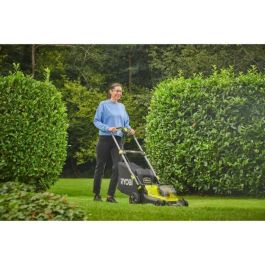 Ryobi RYO4892210233462 Cortacésped de empuje 18V, Corte Ø 40 cm, Recogida y Mulching, Incluye 2 baterías 4Ah y cargador