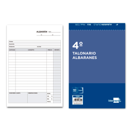 Liderpapel T215 Talonario Albarán Cuarto Original y Copia 144x210 mm